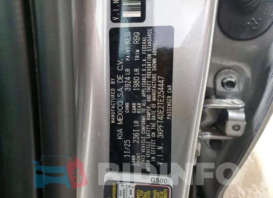 3KPFT4DE2TE254447 Photo# 13