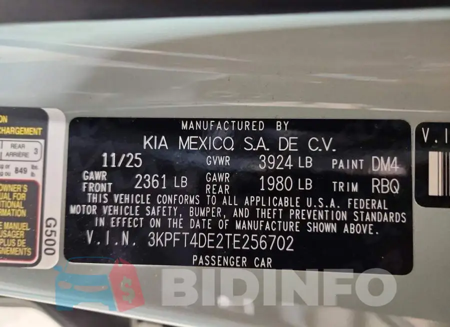 3KPFT4DE2TE256702 Photo# 13