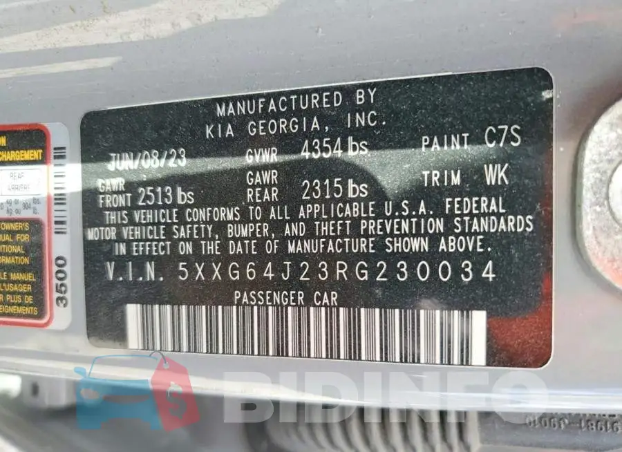 5XXG64J23RG230034 Photo# 13