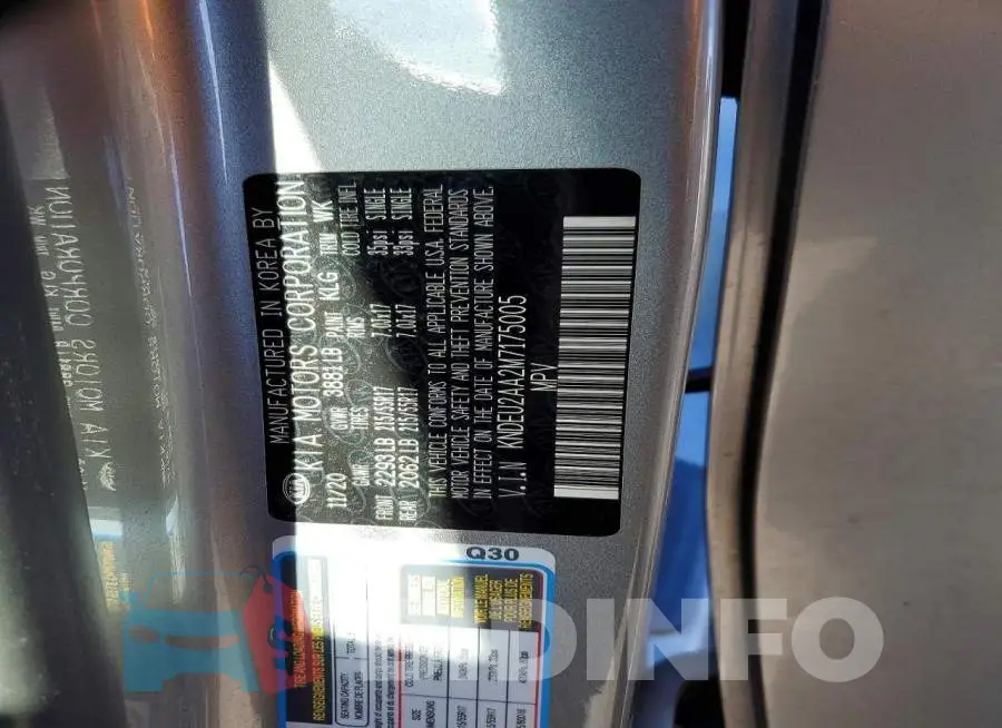 KNDEU2AA2M7175005 Photo# 12