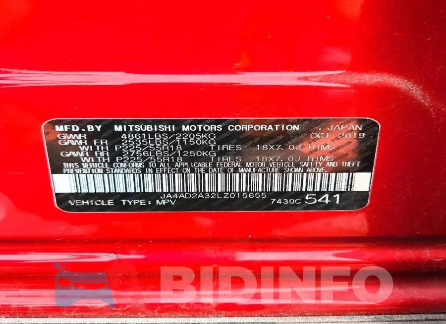 JA4AD2A32LZ015655 Photo# 13