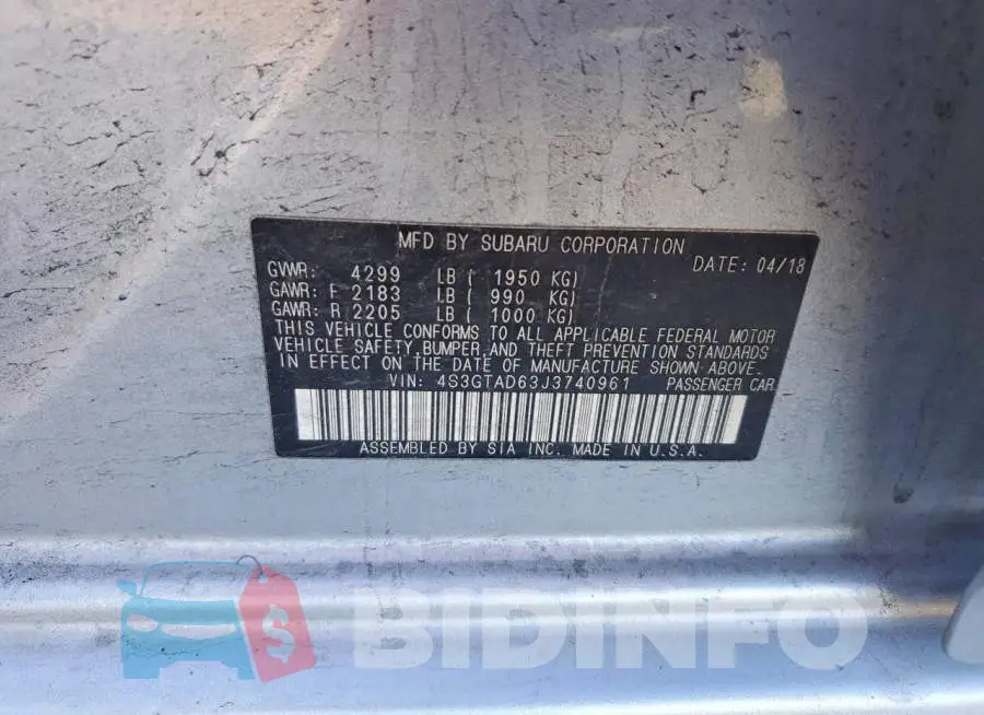 4S3GTAD63J3740961 Photo# 12