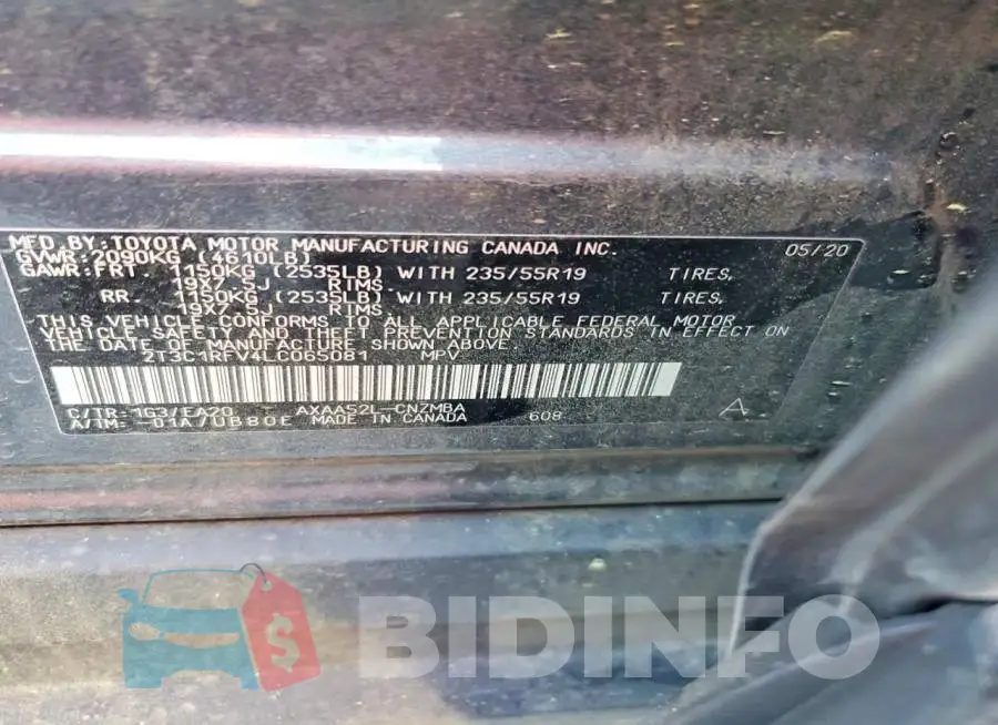 2T3C1RFV4LC065081 Photo# 14