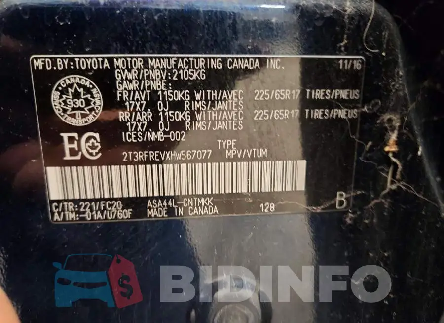2T3RFREVXHW567077 Photo# 13