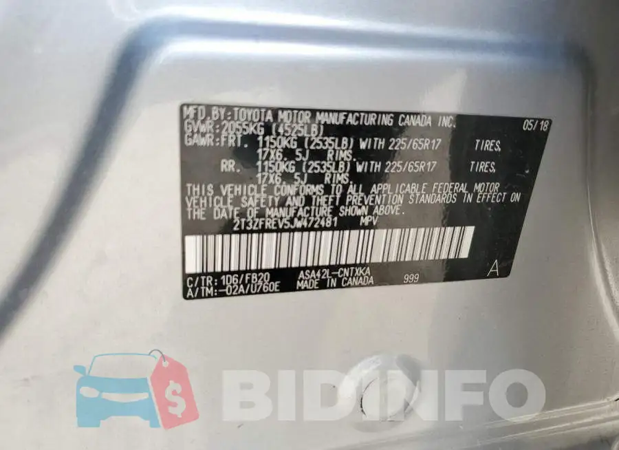 2T3ZFREV5JW472481 Photo# 13