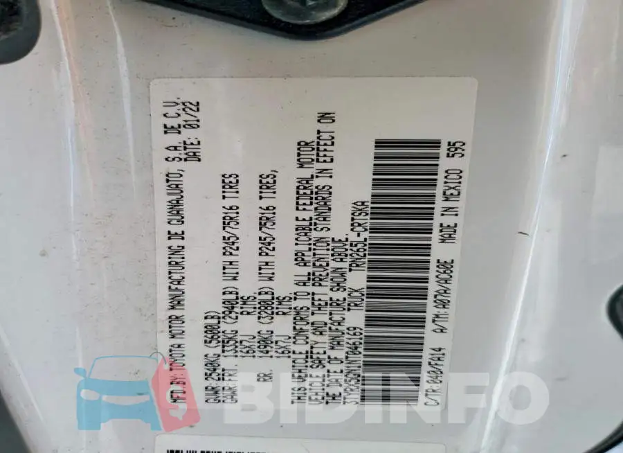 3TYRX5GN1NT046169 Photo# 12
