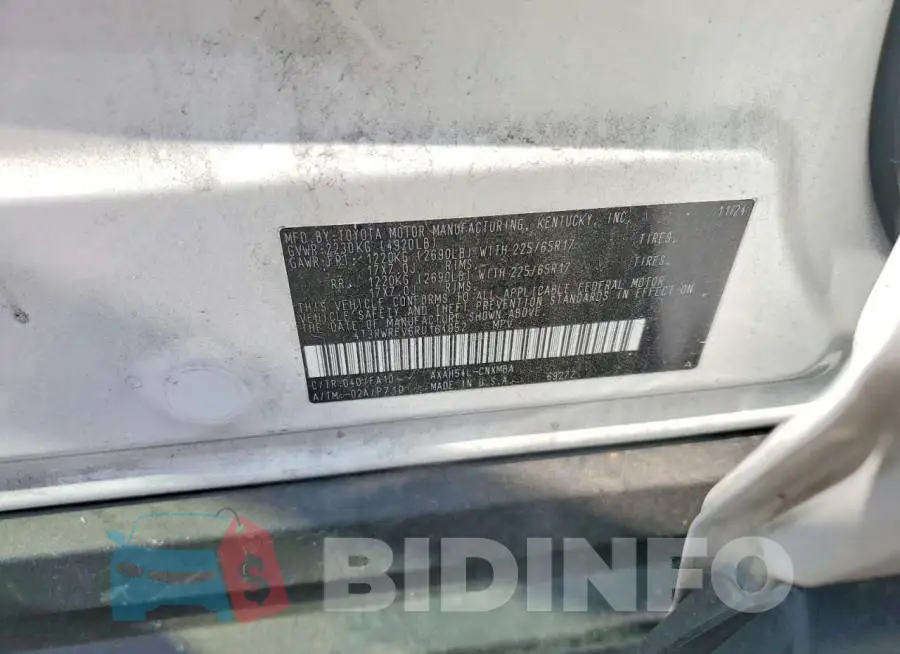 4T3RWRFV6RU164052 Photo# 14