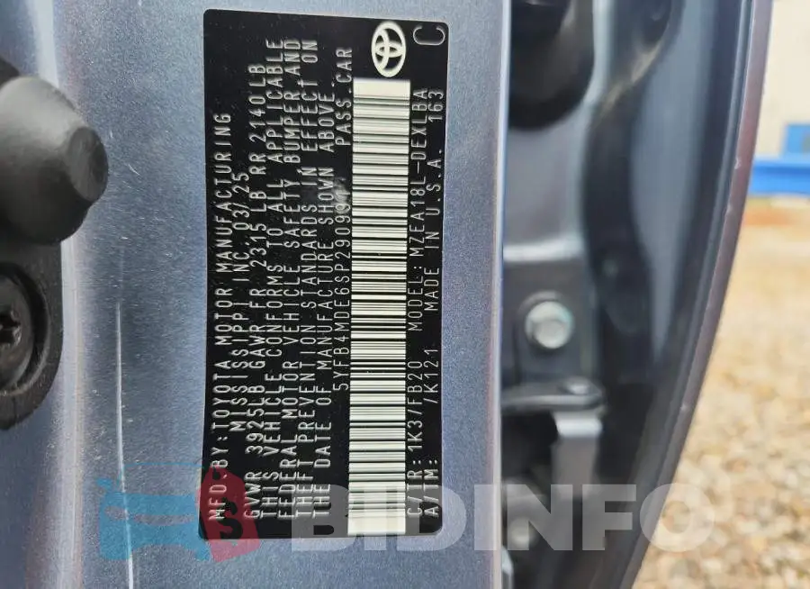 5YFB4MDE6SP290991 Photo# 12
