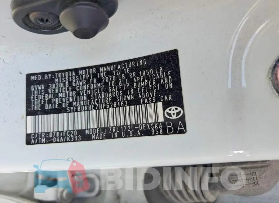 5YFBURHE7HP628463 Photo# 12