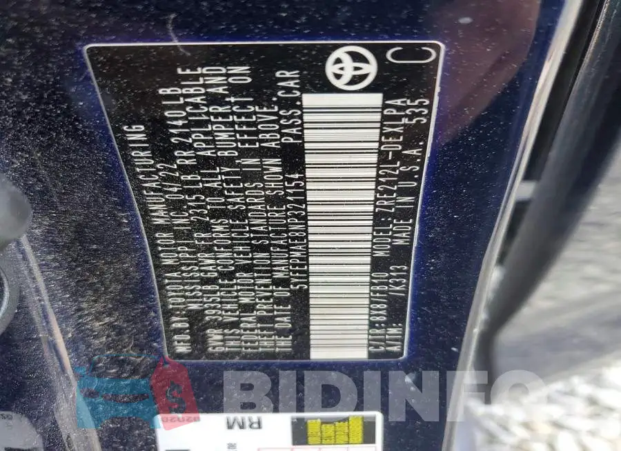 5YFEPMAE8NP321154 Photo# 12