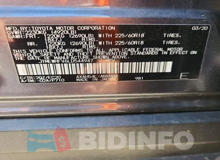 JTMEWRFV6LD544947 Photo# 13