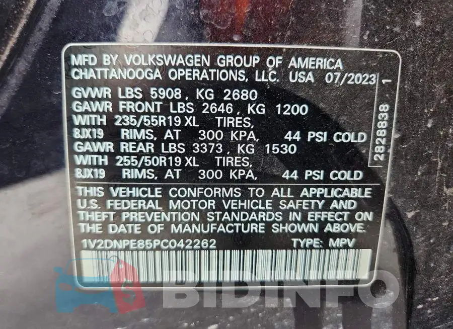 1V2DNPE85PC042262 Photo# 13