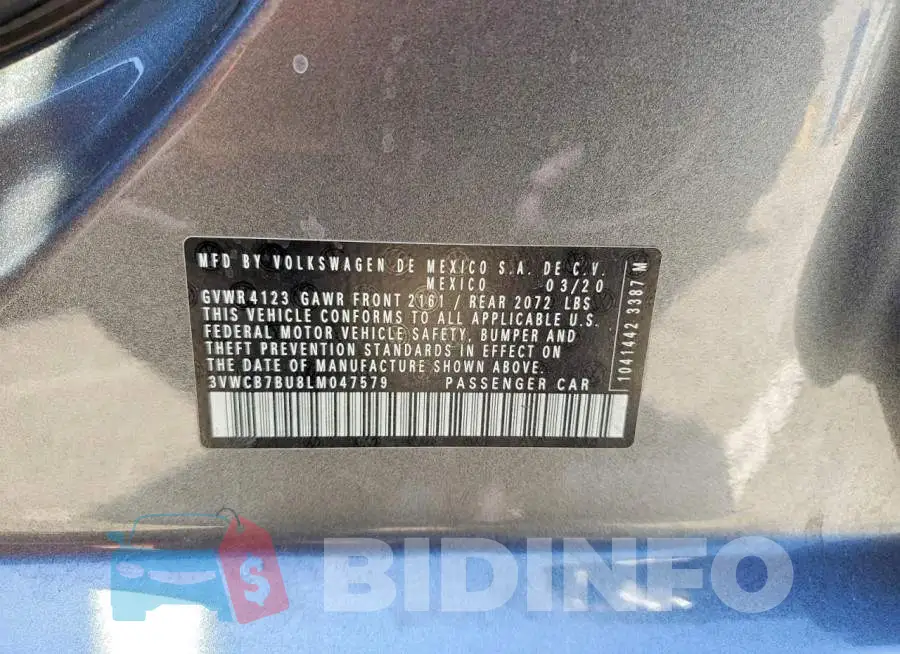 3VWCB7BU8LM047579 Photo# 13