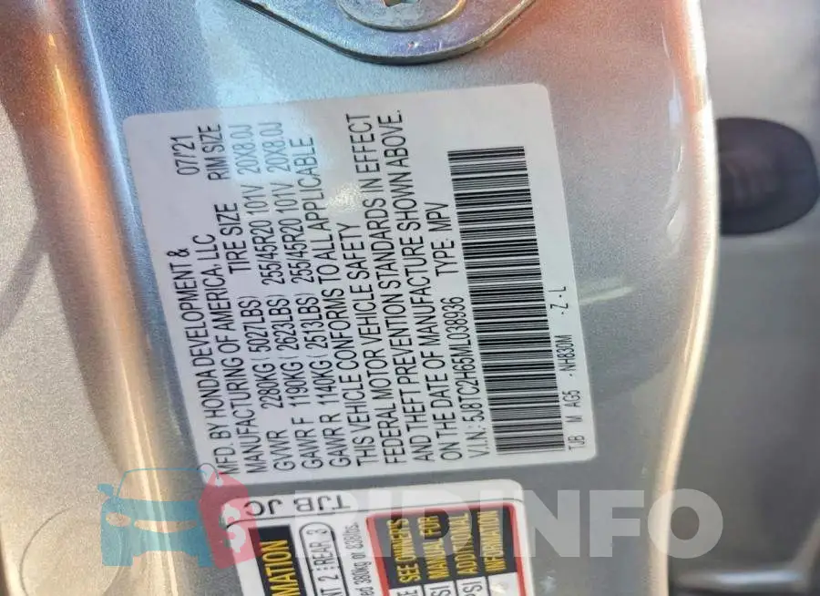 5J8TC2H65ML038936 Photo# 13