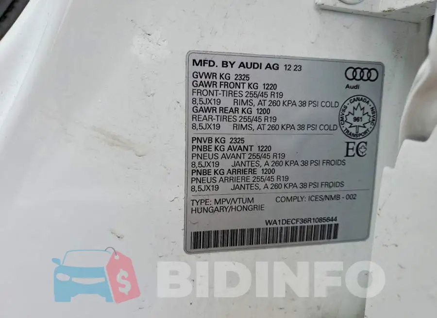 WA1DECF36R1085644 Photo# 14