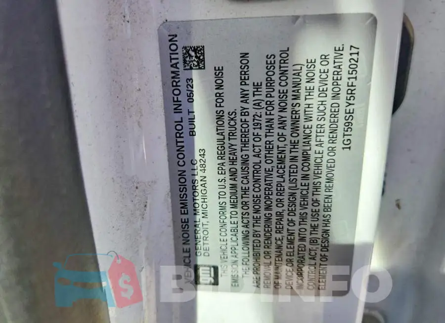 1GT59SEY5RF150217 Photo# 12