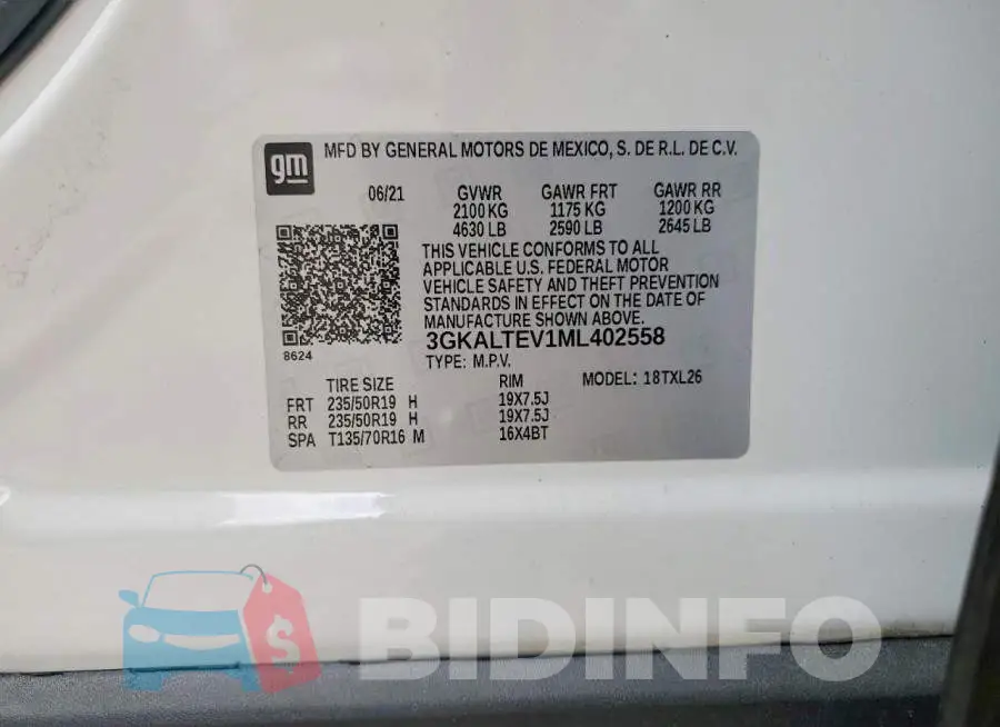 3GKALTEV1ML402558 Photo# 12