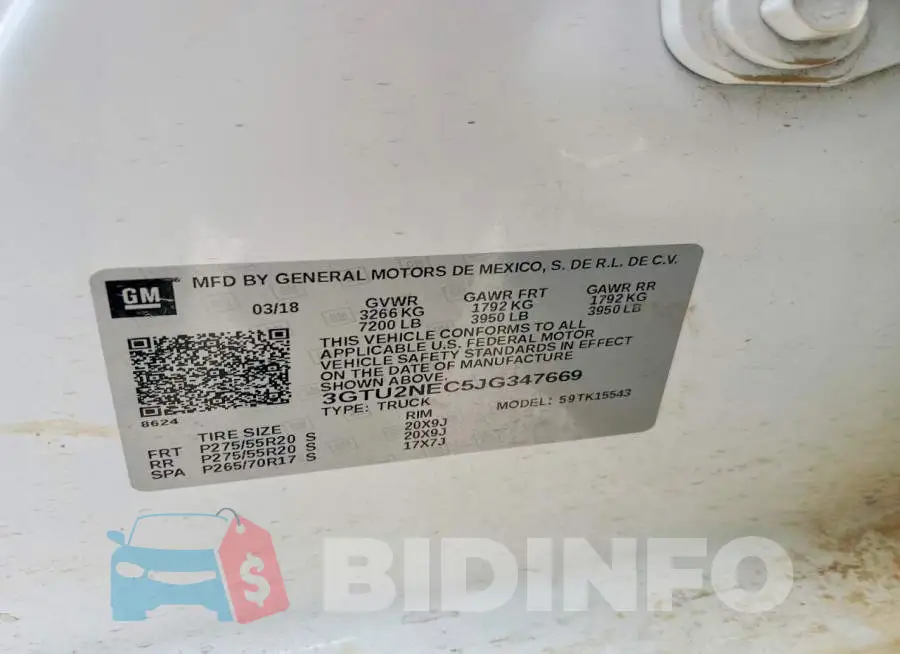 3GTU2NEC5JG347669 Photo# 12