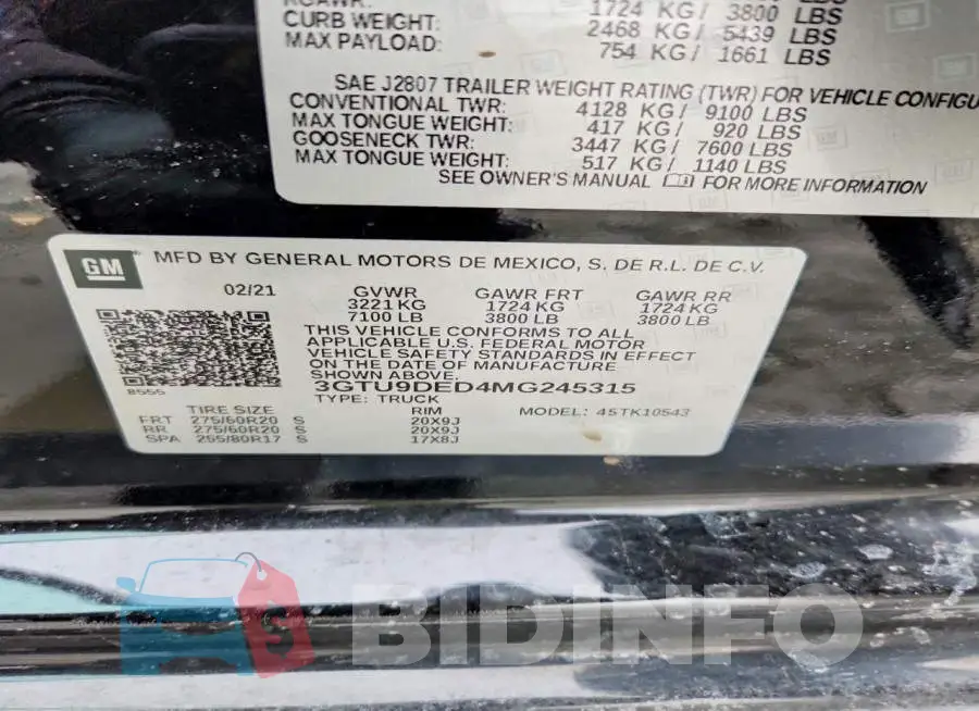 3GTU9DED4MG245315 Photo# 12