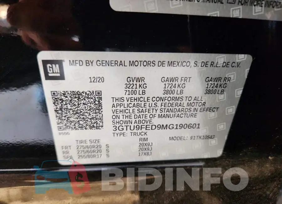 3GTU9FED9MG190601 Photo# 12