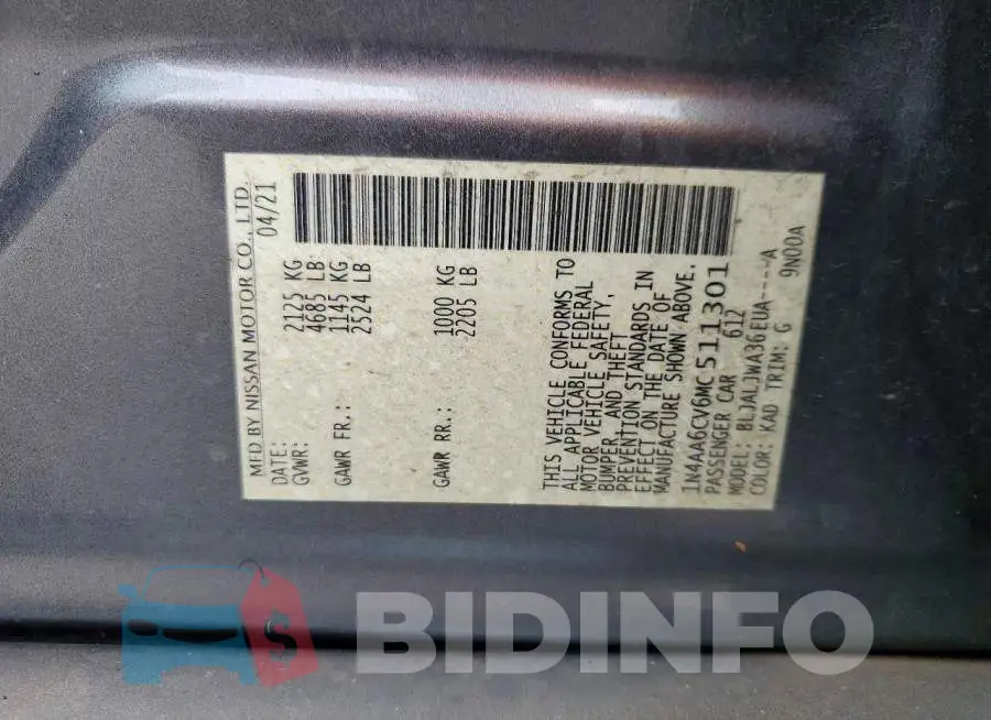 1N4AA6CV6MC511301 Photo# 12