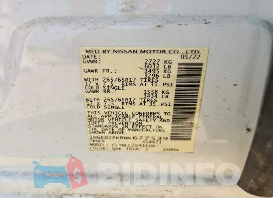 1N6ED1EK8NN677539 Photo# 12