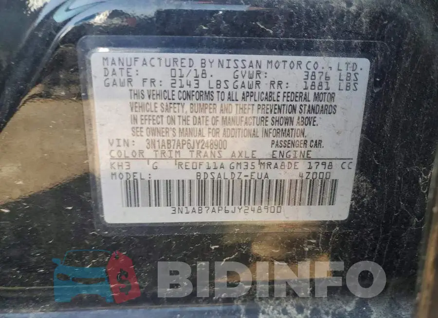 3N1AB7AP6JY248900 Photo# 12