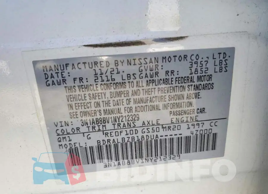 3N1AB8BV1NY212329 Photo# 12