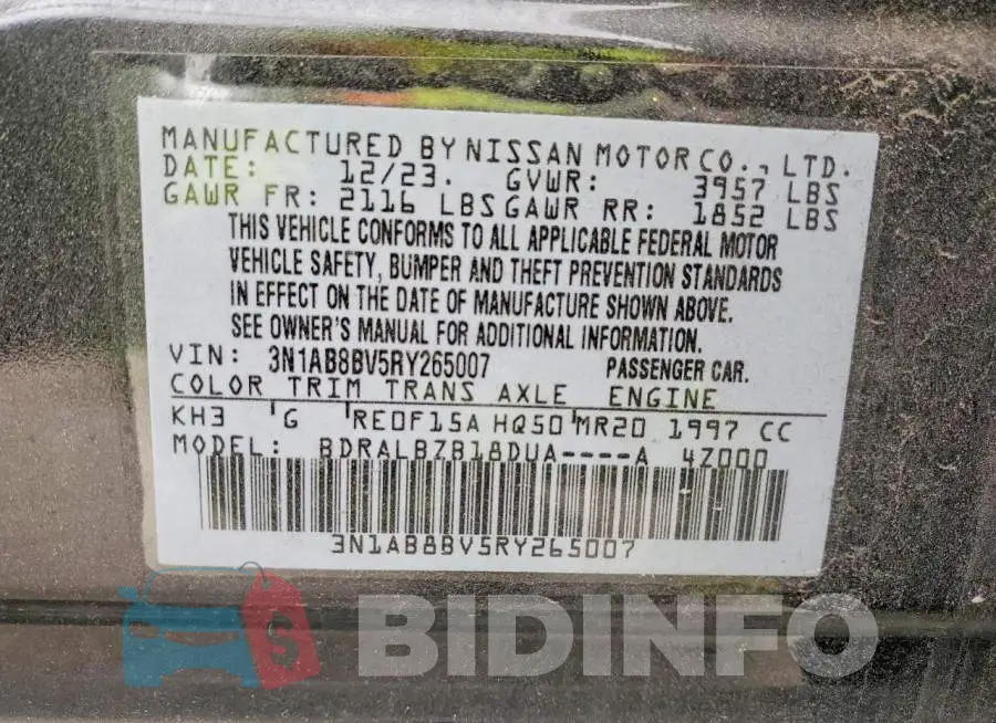 3N1AB8BV5RY265007 Photo# 13