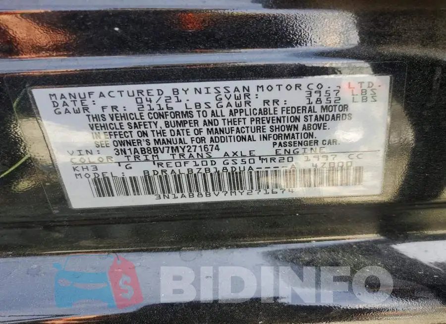 3N1AB8BV7MY271674 Photo# 12