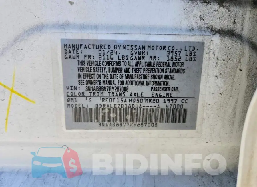 3N1AB8BV7RY287008 Photo# 13