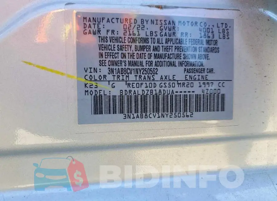 3N1AB8CV1NY250562 Photo# 12