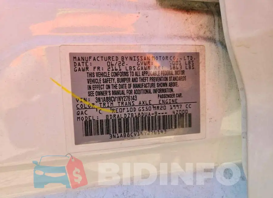 3N1AB8CV1NY276143 Photo# 12