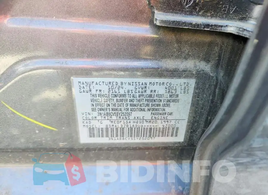 3N1AB8CV5SY252097 Photo# 12