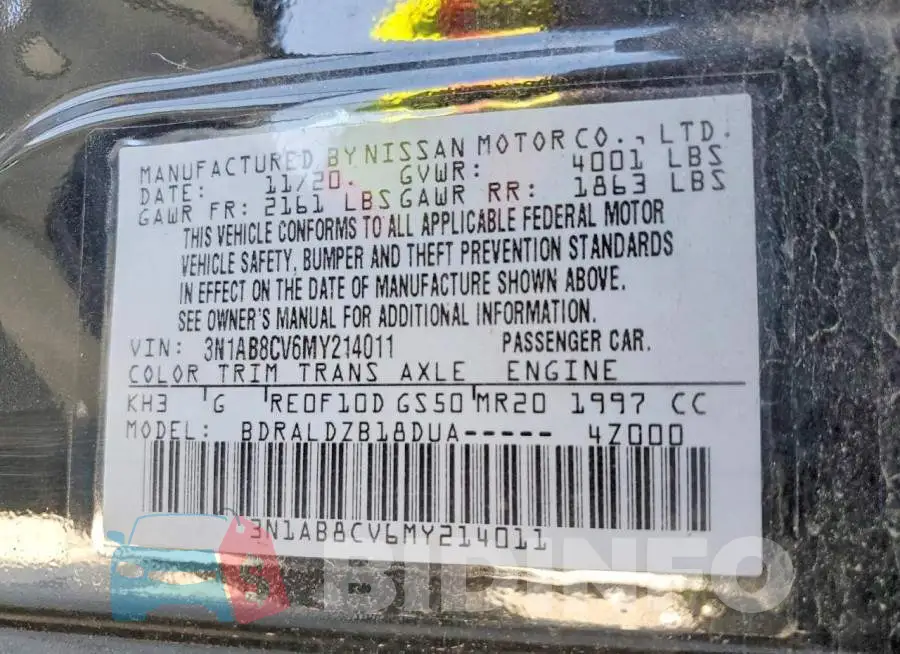 3N1AB8CV6MY214011 Photo# 12