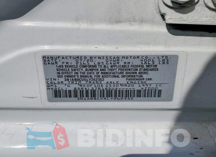 3N1AB8CVXLY262352 Photo# 12