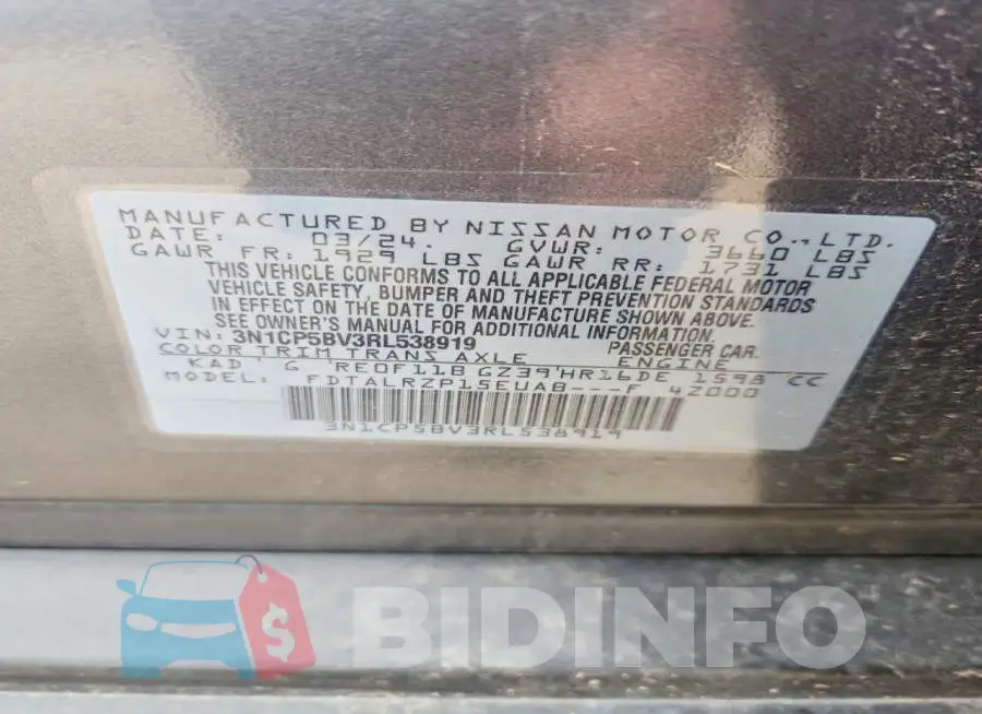 3N1CP5BV3RL538919 Photo# 13