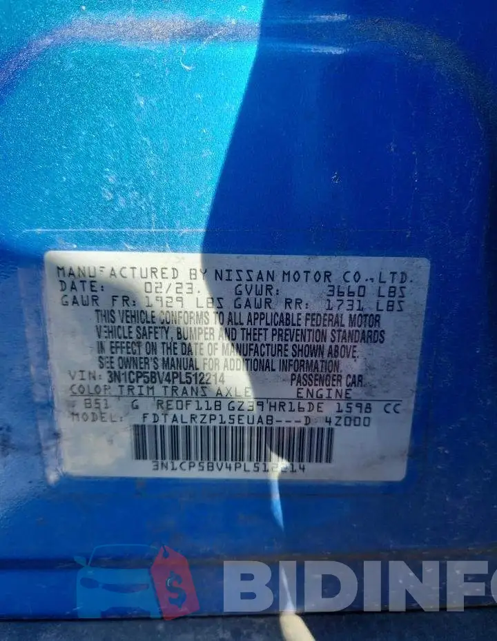 3N1CP5BV4PL512214 Photo# 13