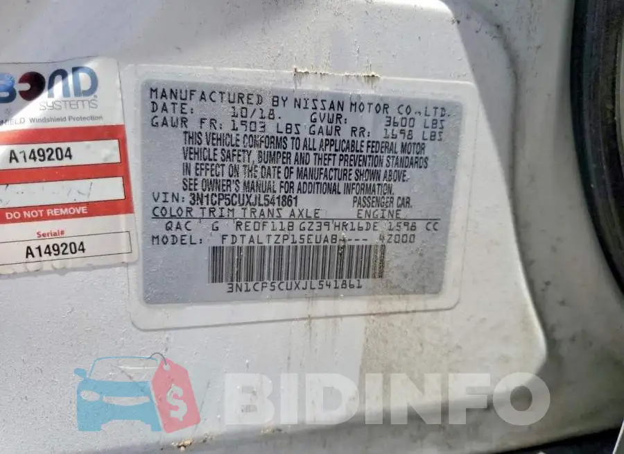 3N1CP5CUXJL541861 Photo# 12