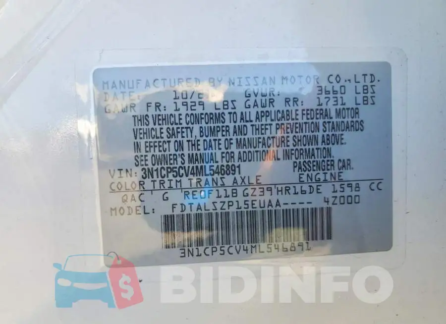 3N1CP5CV4ML546891 Photo# 14