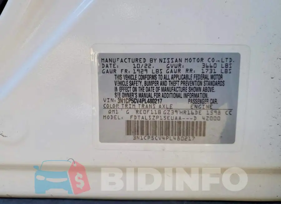 3N1CP5CV4PL480217 Photo# 12