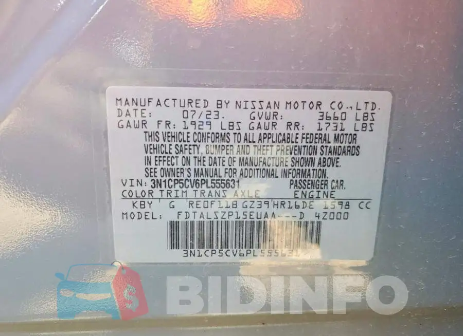 3N1CP5CV6PL555631 Photo# 12