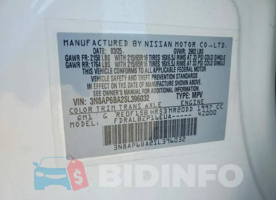 3N8AP6BA2SL396032 Photo# 12