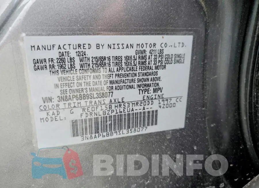 3N8AP6BB9SL358077 Photo# 13