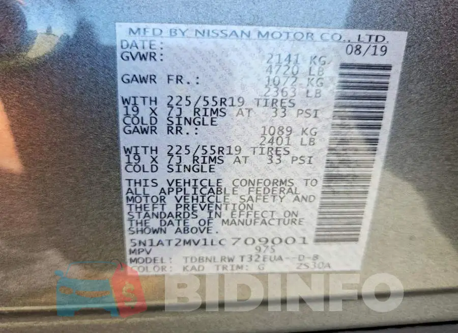 5N1AT2MV1LC709001 Photo# 14