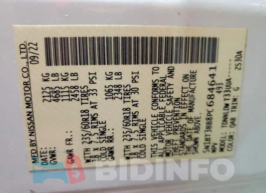 5N1BT3BB8PC684641 Photo# 14