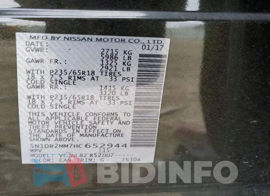 5N1DR2MM7HC652944 Photo# 12