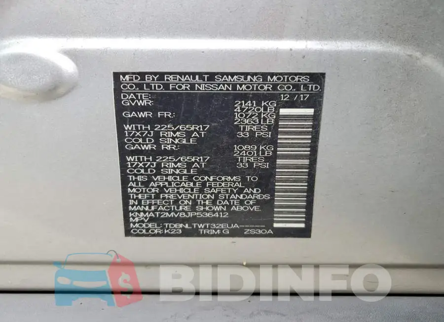 KNMAT2MV8JP536412 Photo# 13