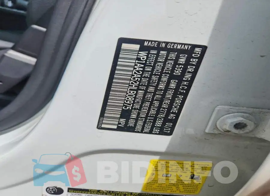 WP1AA2A52HLB08975 Photo# 13