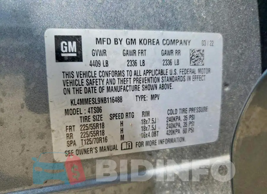 KL4MMESL9NB116488 Photo# 13